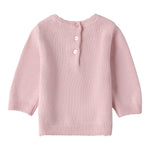 Mini Banda Maglia tinta unita con Stampa Rosa per Neonata F704 ROSA MINI BANDA 