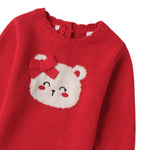 Mini Banda Maglia tinta unita con Stampa Rosso per Neonata F704 ROSSO MINI BANDA 