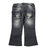 Mini Banda Jeans tinta unita con Girovita Regolabile Nero per Neonata F740 NERO MINI BANDA 