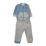 Minibanda Completo 2Pz Felpa-Pantalone Azzurro per Neonato 3F365 AZZURRO MINIBANDA 