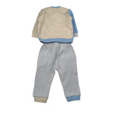 Minibanda Completo 2Pz Felpa-Pantalone Azzurro per Neonato 3F365 AZZURRO MINIBANDA 