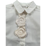 Miss Grant Camicia Manica Lunga tinta unita Panna per Neonata MG1142 PANNA MISS GRANT 