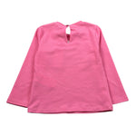 Miss Grant Shirt Girocollo tinta unita con Stampa Rosa per Neonata MG1209 ROSA MISS GRANT 