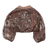 Miss Grant Felpa tinta unita con Zip E Paillettes Rosa per Neonata MG1219 ROSA MISS GRANT 