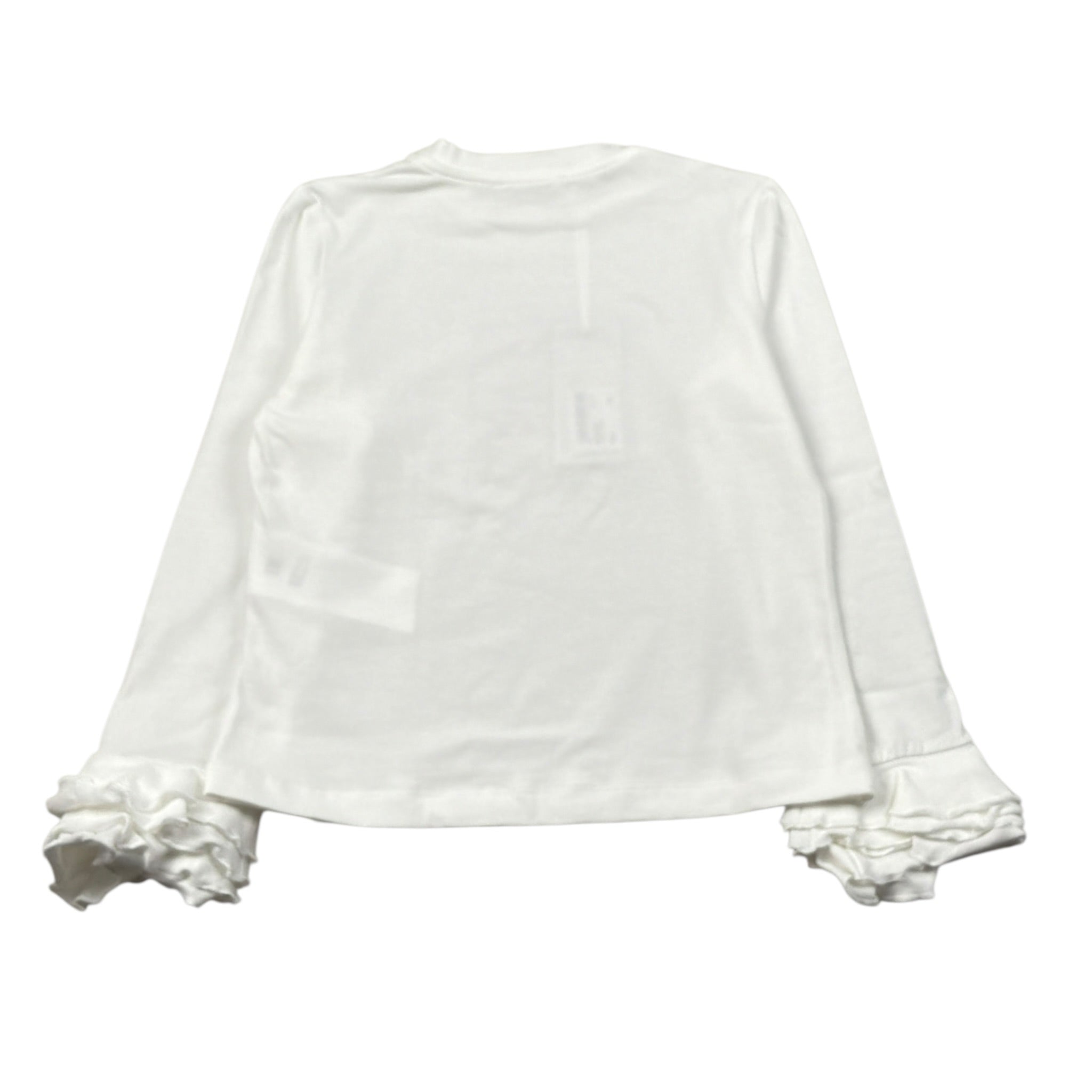 Miss Grant Shirt tinta unita con Stampa Bianco per Neonata MG1407N BIANCO MISS GRANT 