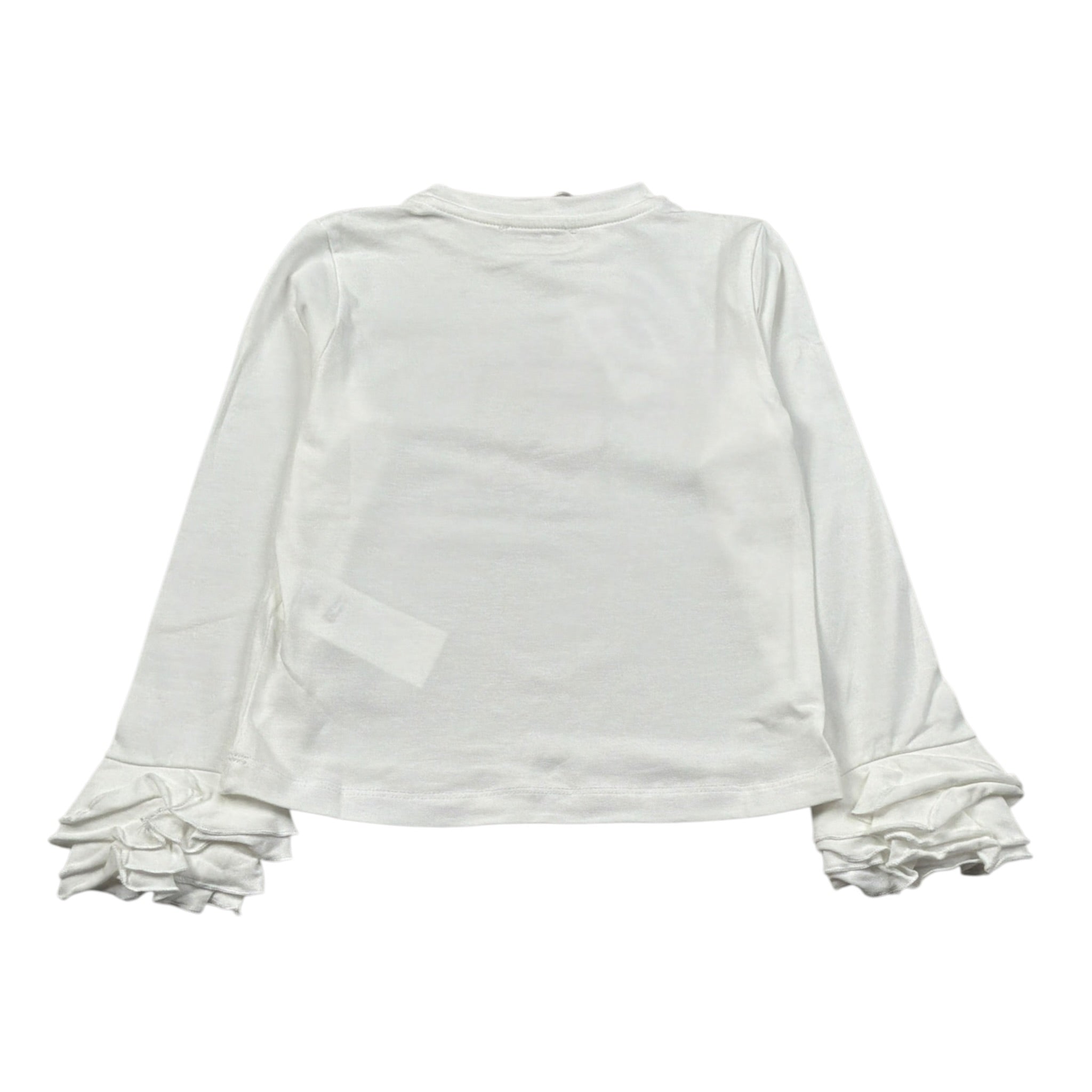 Miss Grant Shirt tinta unita con Stampa Bianco per Bambina MG1407X BIANCO MISS GRANT 