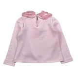 Miss Grant Shirt tinta unita con Colletto Rosa per Neonata MG1417N ROSA MISS GRANT 
