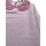 Miss Grant Shirt tinta unita con Colletto Rosa per Neonata MG1417N ROSA MISS GRANT 