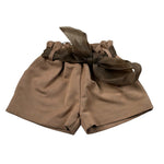 Miss Grant Short tinta unita con Cintura Beige per Bambina MG1429J BEIGE MISS GRANT 