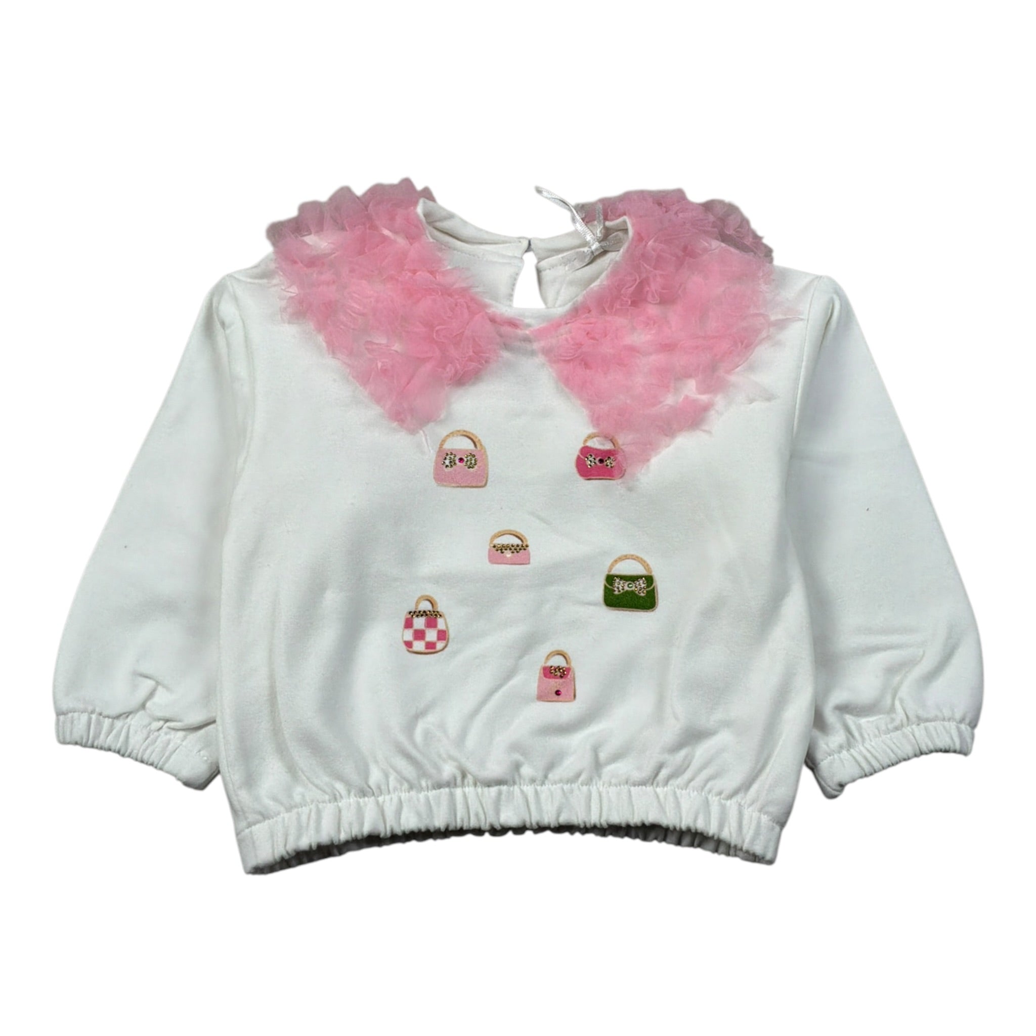 Miss Grant Felpa Chiusa tinta unita Xon Tulle Bianco per Neonata MG1458 BIANCO MISS GRANT 