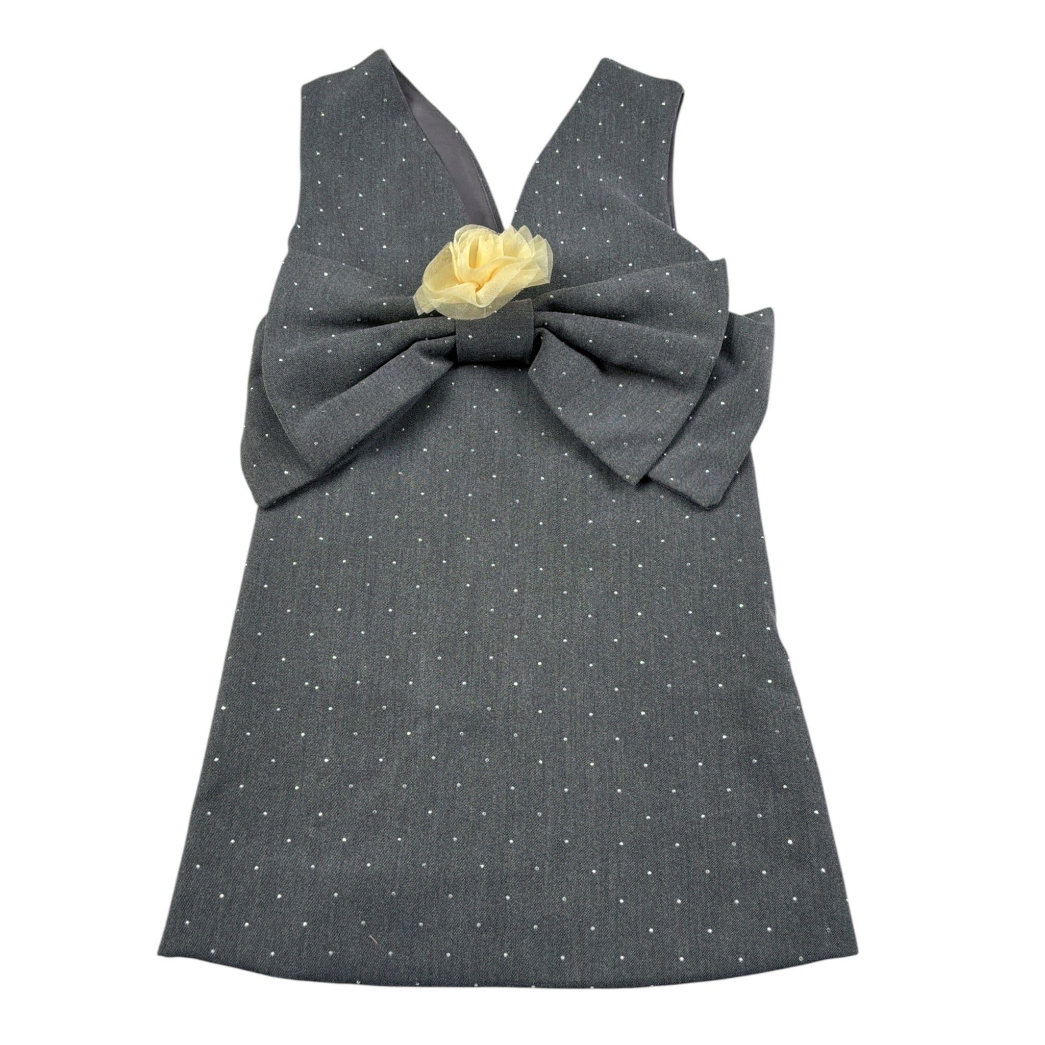 Miss Grant Abito Giromanica tinta unita Grigio per Neonata MG1473N GRIGIO MISS GRANT 