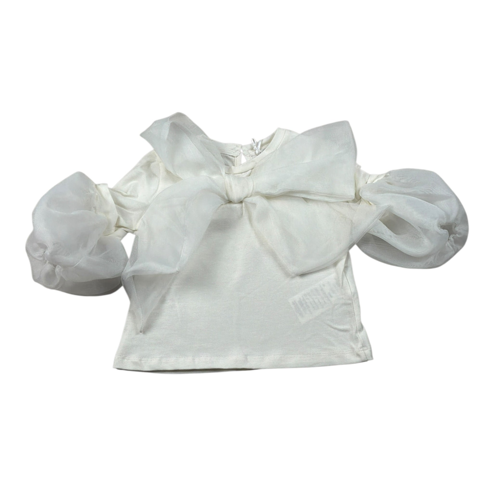Miss Grant T-Shirt tinta unita Panna per Neonata MG1482NX PANNA MISS GRANT 