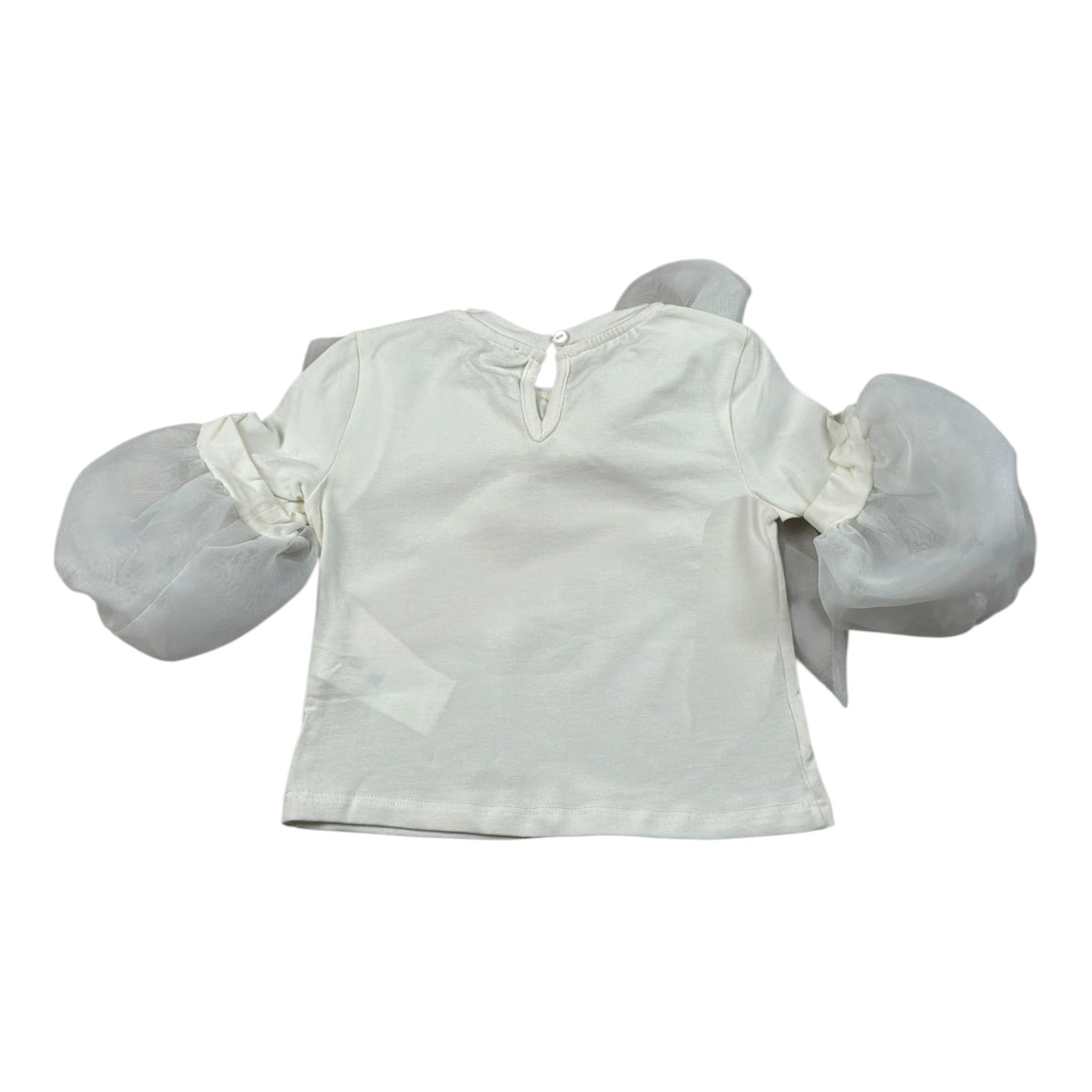 Miss Grant T-Shirt tinta unita Panna per Neonata MG1482NX PANNA MISS GRANT 