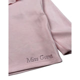 Miss Grant Felpa Chiusa tinta unita con Rouches Rosa per Bambina MG1538 ROSA MISS GRANT 