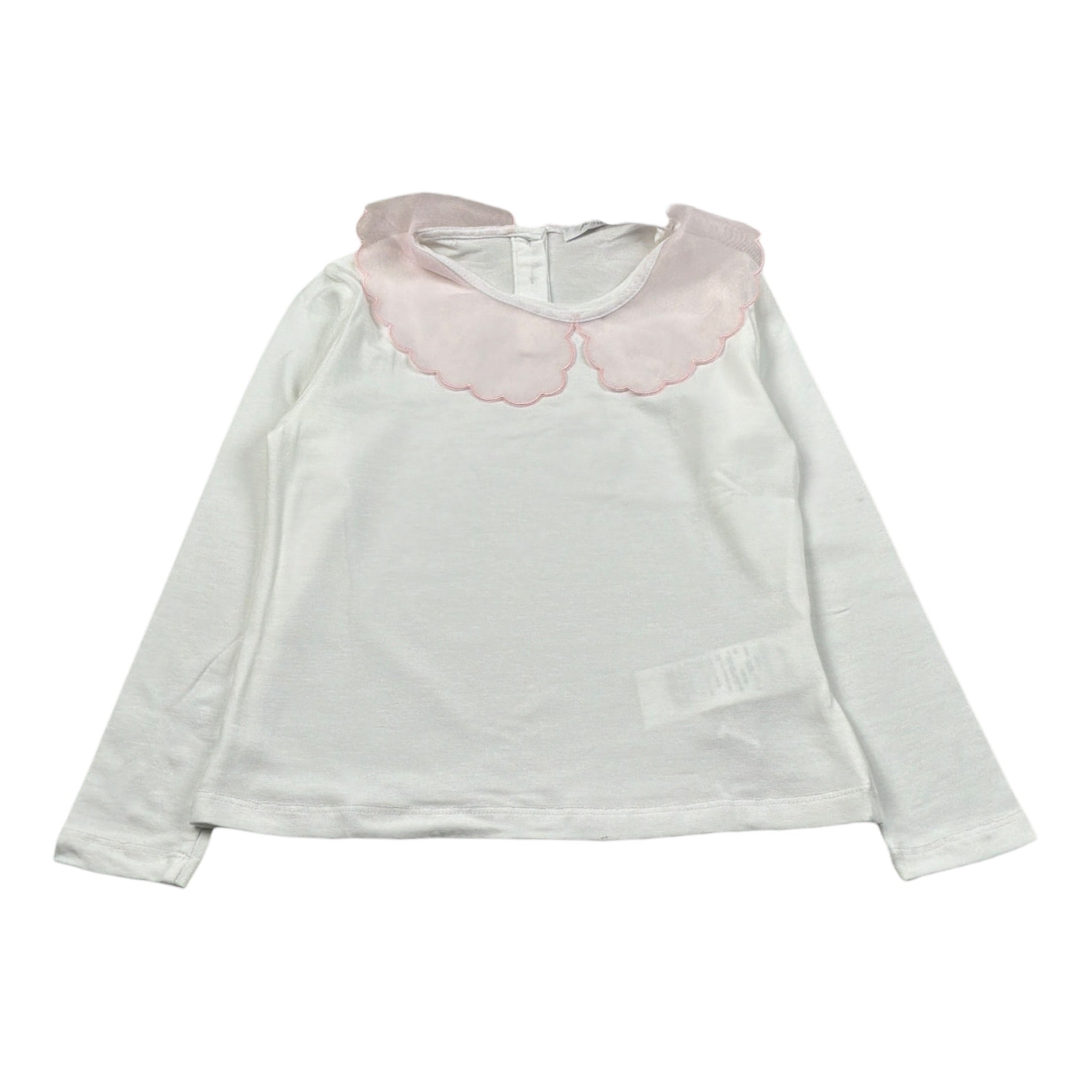 Miss Grant Shirt tinta unita con Stampa Bianco per Bambina UE1939 BIANCO MISS GRANT 