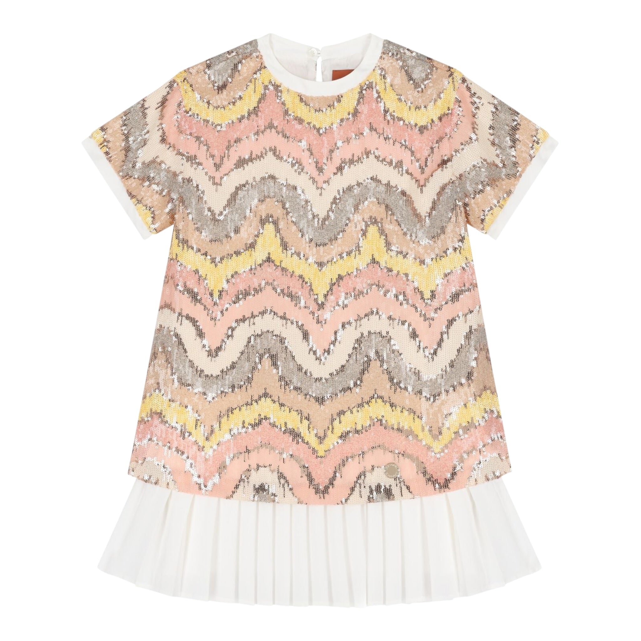 Missoni Abito Multicolor con Paillettes Rosa per Bambina MX1B11 ROSA MISSONI 