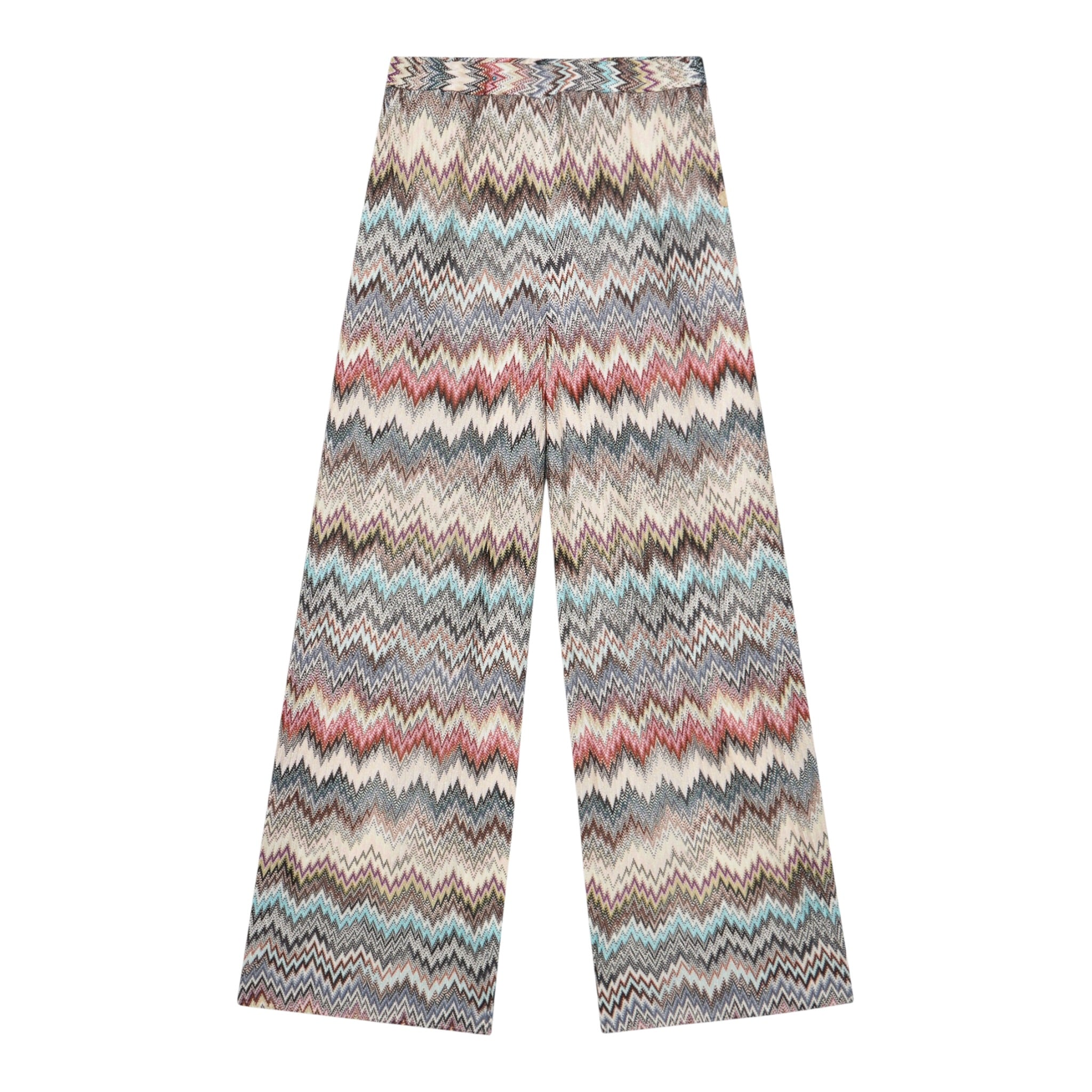 Missoni Pantalone Modello A Palazzo tinta unita con Fantasia Bianco per Bambina MX6B10X BIANCO MISSONI 