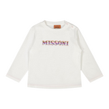 Missoni Shirt Girocollo tinta unita con Stampa Bianco per Neonata MX8000 BIANCO MISSONI 