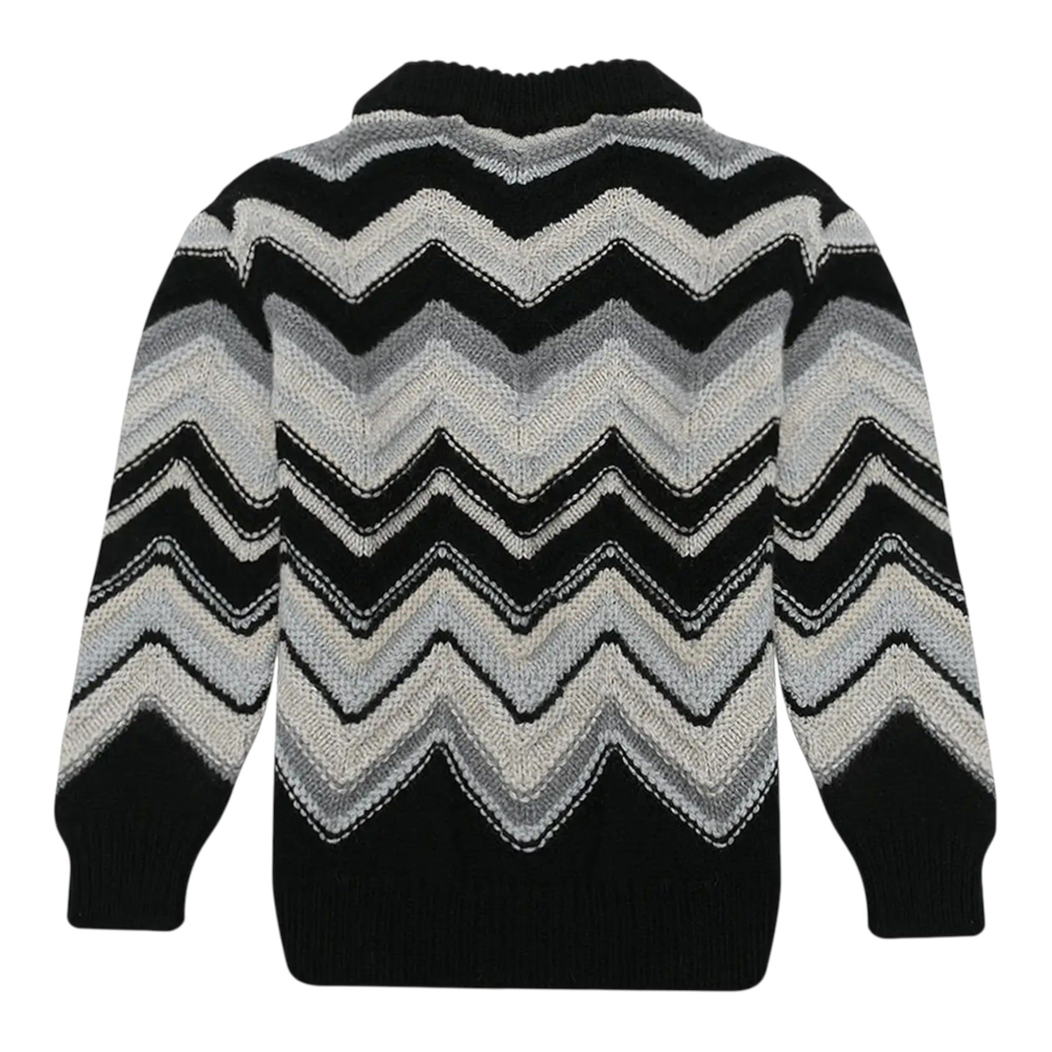 Missoni Maglia Bicolore con Fantasia Nero per Bambina MX9P00 NERO MISSONI 
