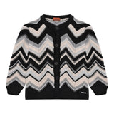 Missoni Cardigan Bicolore con Fantasia Bianco per Bambina MX9P10 BIANCO MISSONI 