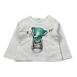 Boboli Shirt Girocollo tinta unita con Stampa Bianco per Neonato 118066 BIANCO BOBOLI 