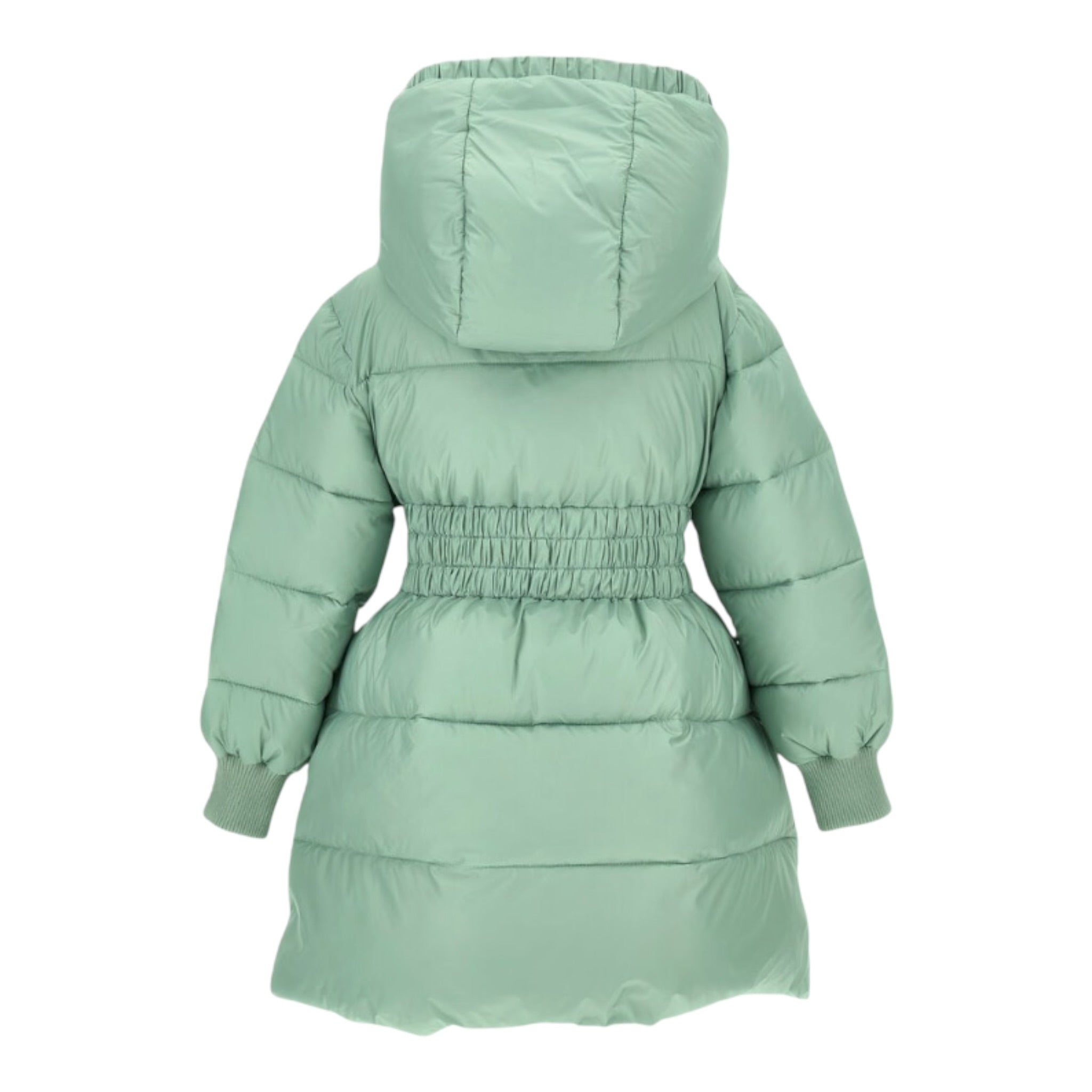 Monnalisa Giubbino tinta unita con Zip E Cappuccio Verde Acqua per Bambina 17F102 VERDE ACQUA MONNALISA 