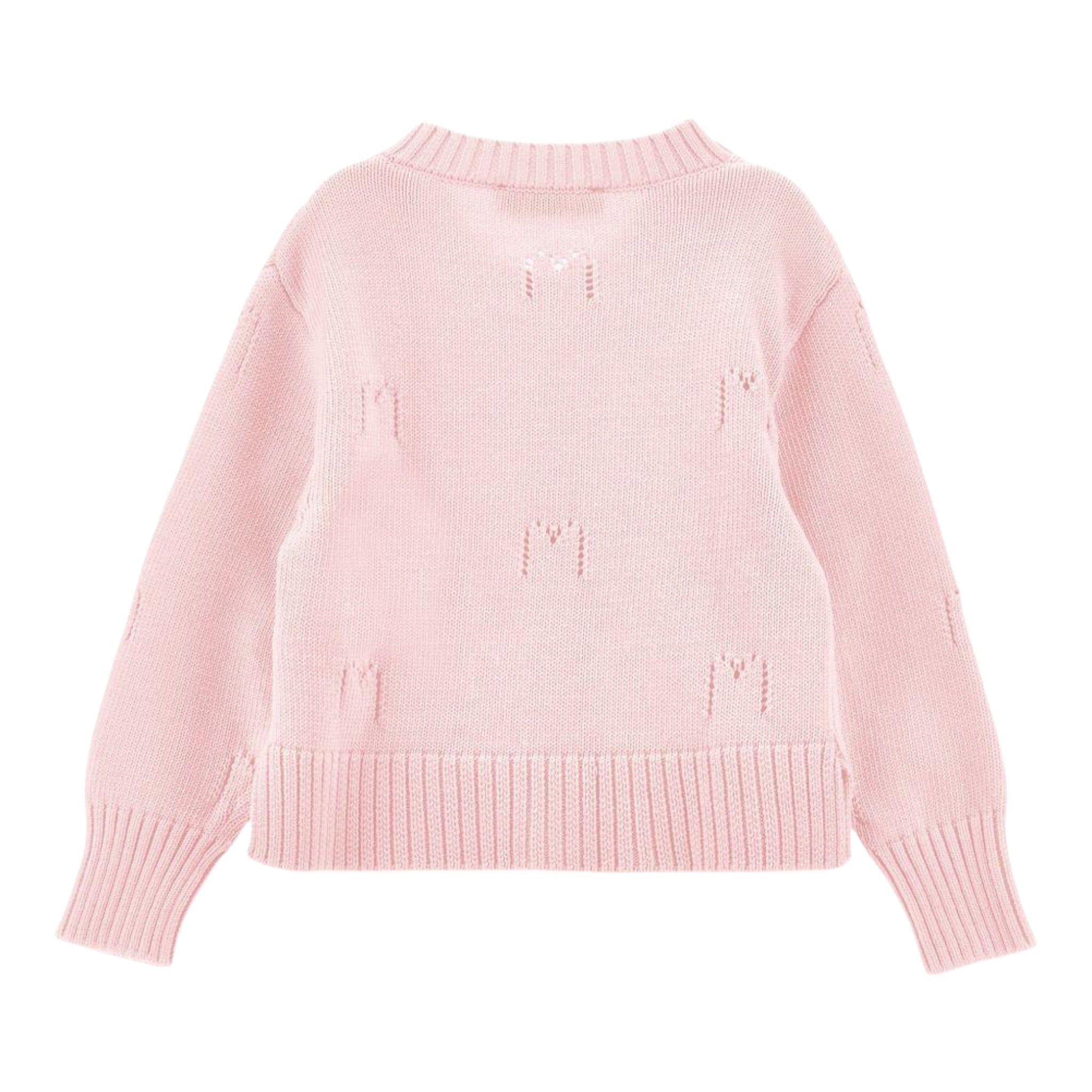 Monnalisa Cardigan tinta unita con Applicazioni Rosa per Bambina 17F801X ROSA MONNALISA 