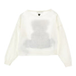 Monnalisa Maglia tinta unita con Stampa Panna per Bambina 19B635 PANNA MONNALISA 