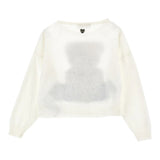 Monnalisa Maglia tinta unita con Stampa Panna per Bambina 19B635 PANNA MONNALISA 