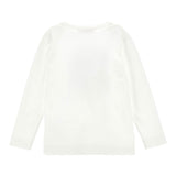 Monnalisa Shirt tinta unita con Stampa Bianco per Bambina 19D612 BIANCO MONNALISA 