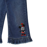 Monnalisa Jeans tinta unita con Ricami Blu per Bambina 19F417NP BLU MONNALISA 
