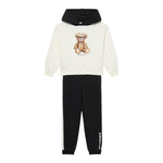 Monnalisa Completo 2 Pezzi Felpa-Pantalone Bicolore Bianco/Nero per Bambina 19F500XX BIANCO/NERO MONNALISA 