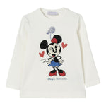 Monnalisa Shirt tinta unita con Stampa Bianco per Bambina 19F608X BIANCO MONNALISA 