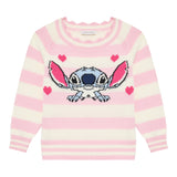 Monnalisa Maglia Girocollo Bicolore con Ricami Rosa per Bambina 19F609 ROSA MONNALISA 