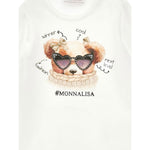 Monnalisa Shirt tinta unita con Stampa Bianco per Neonata 19F612N BIANCO MONNALISA 