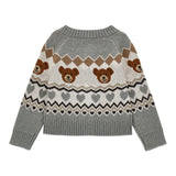 Monnalisa Cardigan tinta unita con Ricami Grigio per Bambina 19F808 GRIGIO MONNALISA 