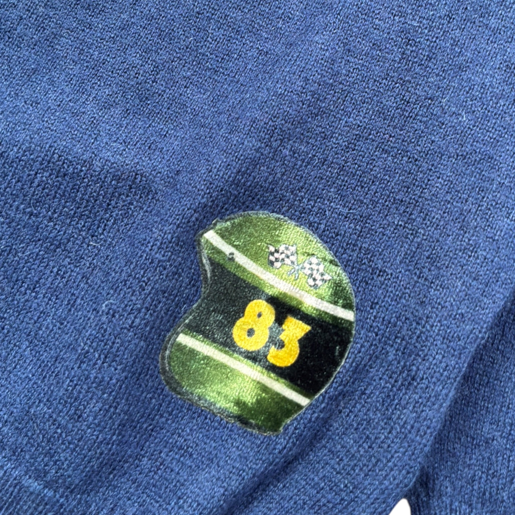 Monnalisa Maglia Girocollo tinta unita con Stampa Blu per Bambino 252607 BLU MONNALISA 