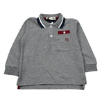 Monnalisa Polo Manica Lunga tinta unita Grigio per Neonato 280606 GRIGIO MONNALISA 