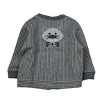 Monnalisa Cardigan tinta unita con Fantasia A Righe Grigio per Neonato 280801 GRIGIO MONNALISA 