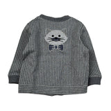 Monnalisa Cardigan tinta unita con Fantasia A Righe Grigio per Neonato 280801 GRIGIO MONNALISA 