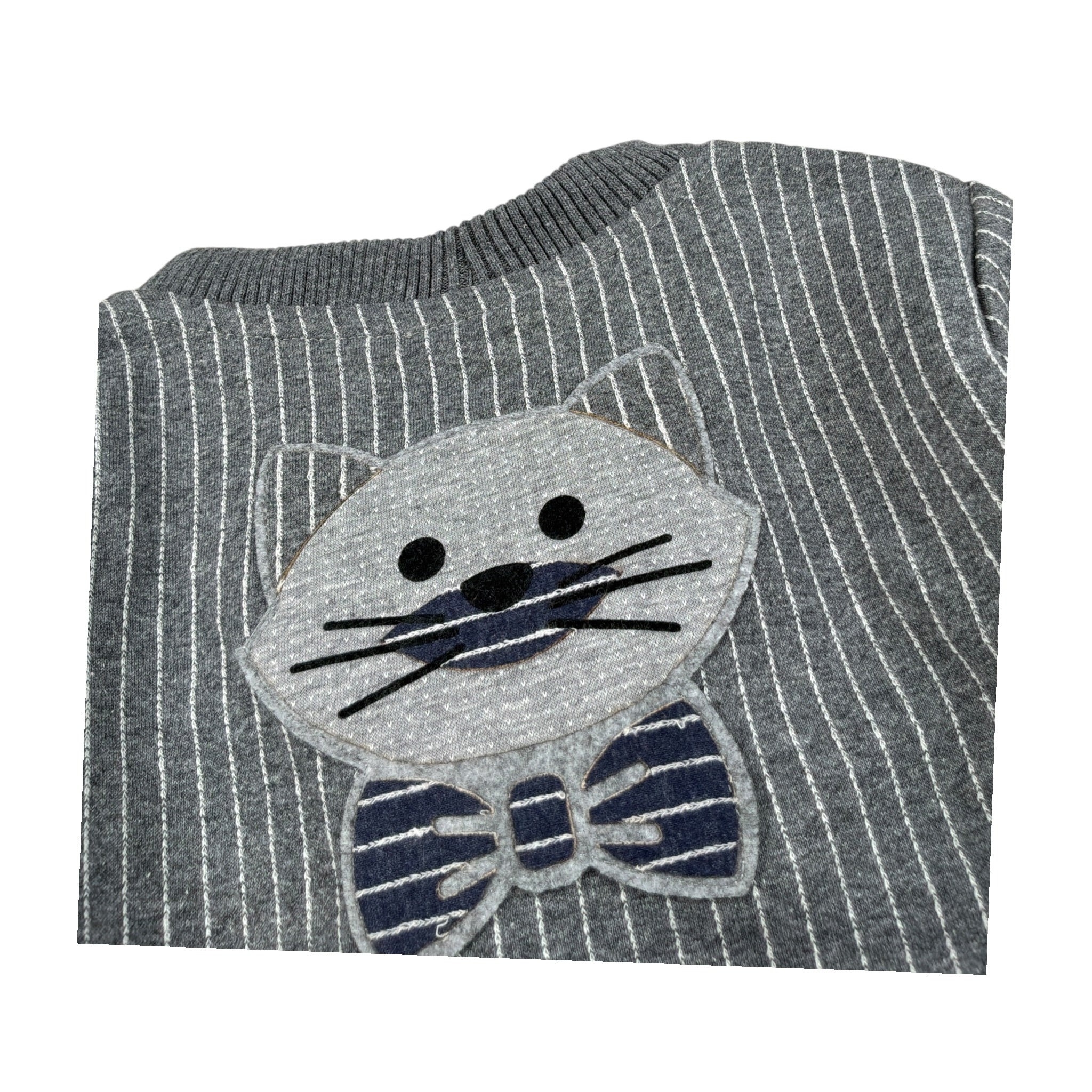 Monnalisa Cardigan tinta unita con Fantasia A Righe Grigio per Neonato 280801 GRIGIO MONNALISA 