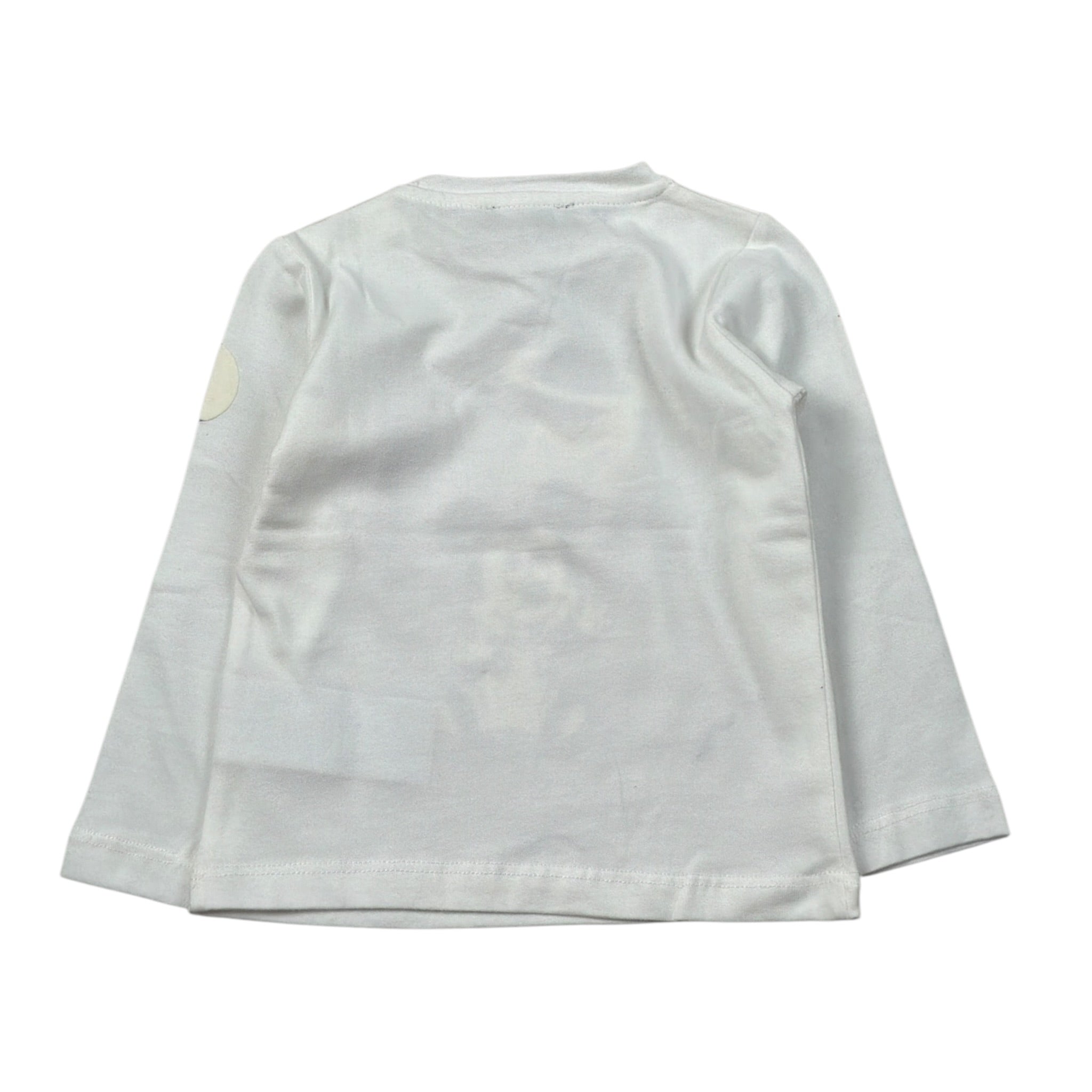 Monnalisa Shirt Girocollo tinta unita con Stampa Bianco per Neonato 282603 BIANCO MONNALISA 