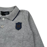 Monnalisa Polo Manica Lunga tinta unita Grigio per Neonato 282604 GRIGIO MONNALISA 