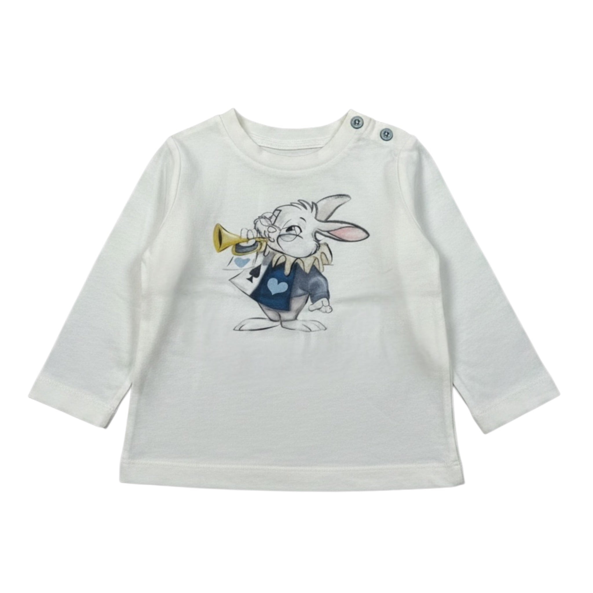 Monnalisa Shirt Girocollo Tinta Unia con Stampe Panna per Neonato 286608 PANNA MONNALISA 