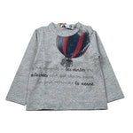 Monnalisa Shirt Girocollo tinta unita Stampa Fantasia Grigio per Neonato 286610PA GRIGIO MONNALISA 