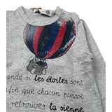 Monnalisa Shirt Girocollo tinta unita Stampa Fantasia Grigio per Neonato 286610PA GRIGIO MONNALISA 