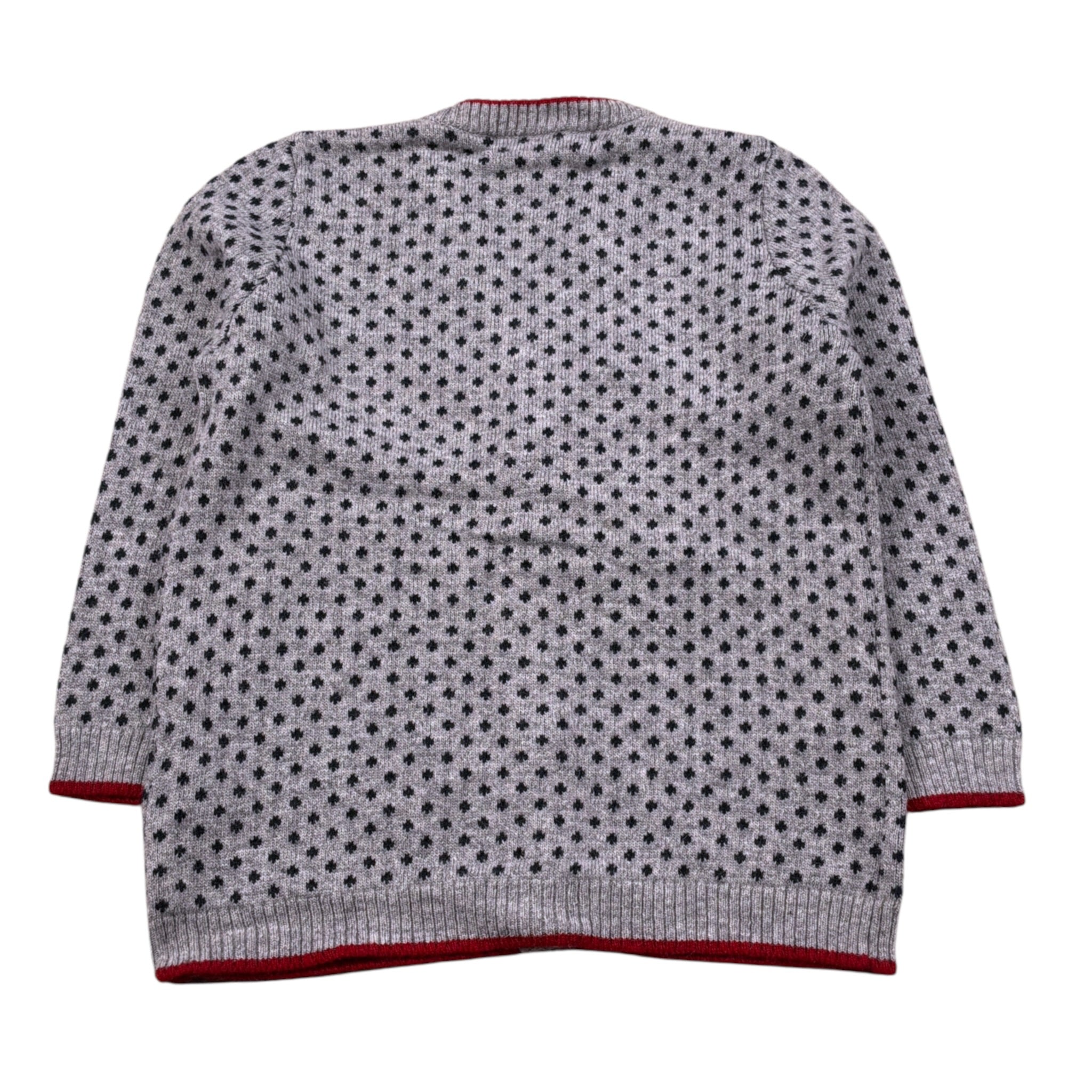 Monnalisa Cardigan tinta unita con Ricami Grigio per Neonato 286801 GRIGIO MONNALISA 