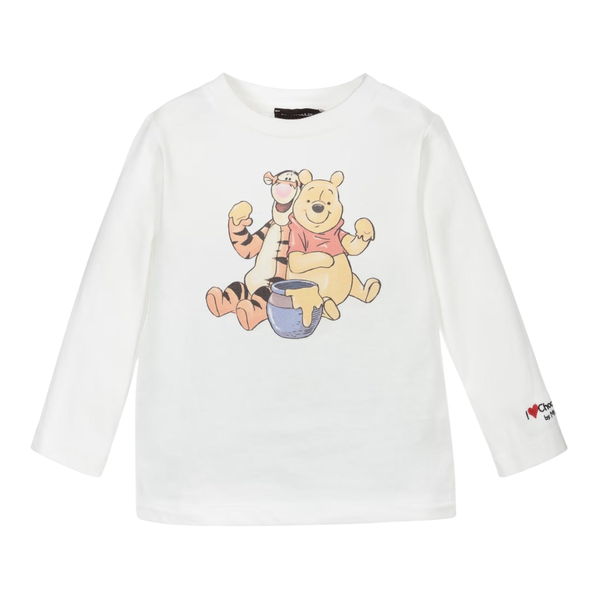 Monnalisa Shirt Girocollo tinta unita con Stampe Bianco per Neonata 288613 BIANCO MONNALISA 