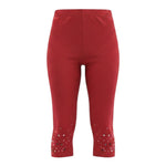 Monnalisa Leggins tinta unita con Brillantini Rosso per Neonata 314408AC ROSSO MONNALISA 