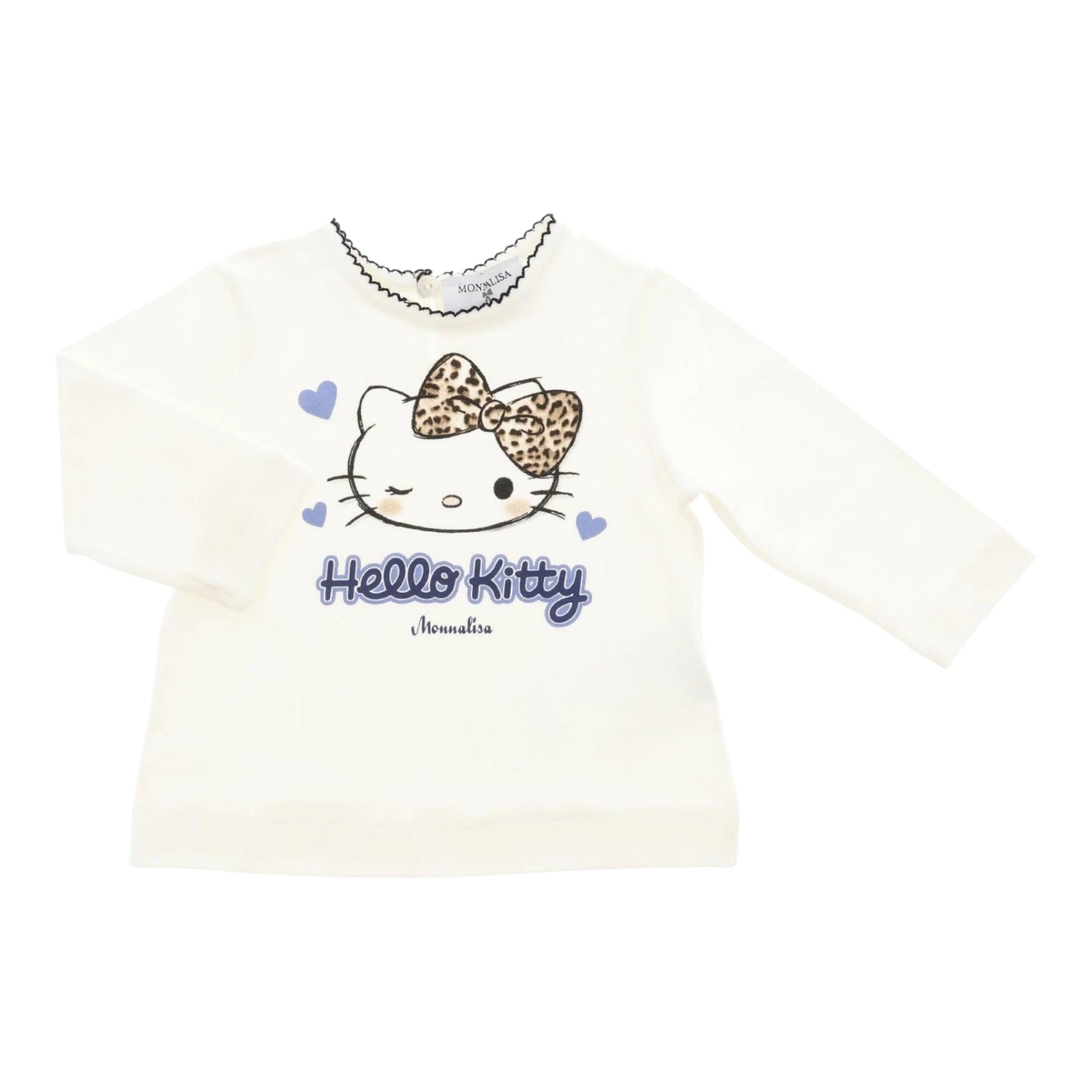 Monnalisa Maxi Shirt tinta unita con Stampa Bianco per Neonata 314622PH BIANCO MONNALISA 